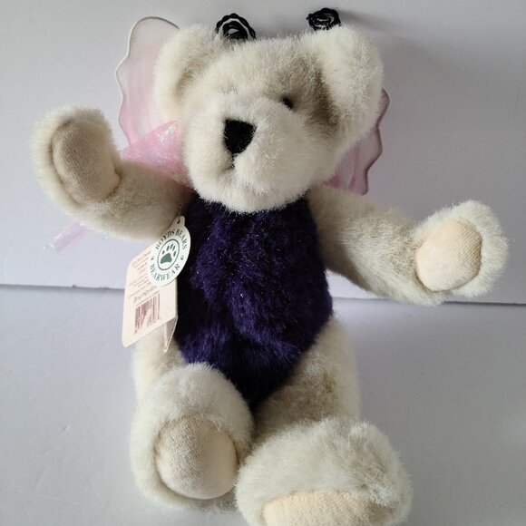 BOYDS BEAR FLORA B FLUTTERFLY PURPLE / WINGS/ ATENNA FROM 1988-2000 - Picture 9 of 15